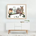 thumbnail image 5 of Tea Owls - Painting Bird Humor Nature Forest Oak Framed Wall Art Print 20 x 30 inches, 5 of 6