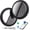 2-Pack Air Tracker Tag (iOS Only), variant on 2 Pack Airtag Cat Collar,Reflective Kitten Collar Breakaway with Apple Air Tag Holder and Bell for Girl Boy Cats, Lightweight Adjustable for 7.87-13" (Black&Gray)