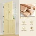 thumbnail image 7 of 30" x 80" Slab Only, 6-Panels Split Dutch Door Unfinished Solid Pine Wood Clear Glass Slab Doors Half Interior Door, 7 of 7