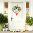 thumbnail image 6 of Costeam Easter Carrot Wreath with Bow,Hanging Decor for Garden Gate and Front Door, 6 of 6