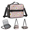 thumbnail image 5 of Daisy Pioneer Flower Pink Pattern Insulated Lunch Bag with Shoulder Strap and Bottle Holder,Bento School Lunch Bag Box,11x9.5x3.5 Inches, 5 of 5