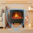 thumbnail image 5 of Simenmax Freestanding Electric Fireplace Heater, 26" Electric Fireplace Infrared Stove Heater, 3D Realistic Flame Effects, Adjustable Brightness and Heating Mode, Overheating Safe Design,1500W, Black, 5 of 8