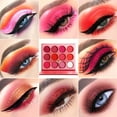 thumbnail image 2 of Palette de Fards à Paupières Mini Maquillage Mat Scintillant Haute Pigmentation (Rouge), 2 of 7