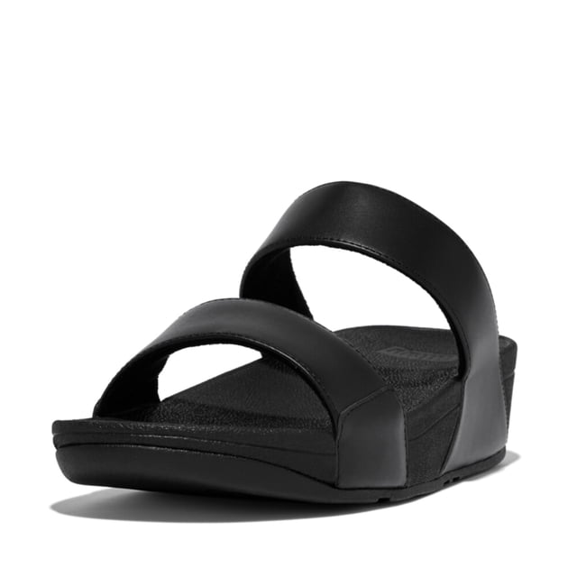 Slides FitFlop LULU Leather ED4090-050 para mujer - Negro