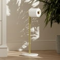 thumbnail image 3 of KES Gold Toilet Paper Holder Freestanding, Marble Bathroom Tissue Roll Holder SUS304 Stainless Steel, 3 of 9