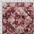 thumbnail image 4 of oneOone Cotton Cambric Maroon Fabric Florals Craft Projects Decor Fabric Printed By The Yard 56 Inch Wide, 4 of 5