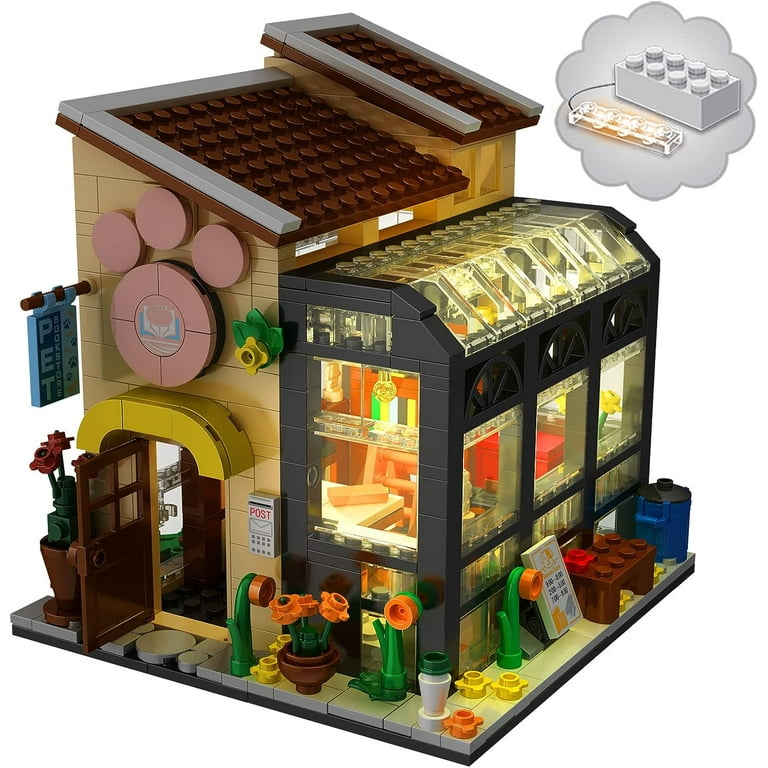 QLT Flower House Building Set, Compatible with Lego Flower Create Elegance  and Warmth Environment, Nice Gift with Beautiful Box for Girls 6-12 and