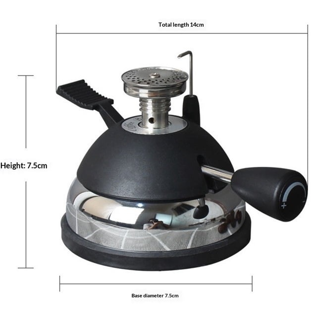 Chauffe-café pour Cafetière Brûleur Portable au Butane, Mini Réchaud au Butane pour Cafetière à Siphon, Flamme Réglable