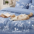 thumbnail image 2 of U by Bedsure King Comforter Set Blue, Bed in a Bag King Size Bedding, 7-Pieces Botanical Flowers Spring Comforter, Sheets, Pillowcases & Shams, 2 of 7