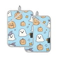 thumbnail image 7 of Yayeee Pot Holders Kitchen Heat Resistant with Pocket 7"x9.8" Cotton Oven Cooking Hot Pads, Blue Halloween Ghosts, 7 of 7