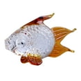 thumbnail image 4 of Hand Blown Glass Goldfish Figurine Decor Ornaments Collectible Miniature Animal Sculpture Handmade Craft for Home Entrance Study Living Room Orange, 4 of 8