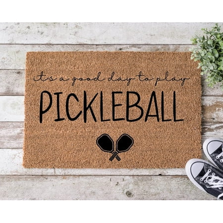 

Pickleball Doormat Welcome Doormat Absorbent Non-Slip Floor Mat Bathroom Mat 18 x 30 Inches