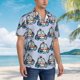 thumbnail image 3 of Balery Police Car Camisas hawaianas de manga corta para hombre, camisas playeras de corte holgado, camisas de vacaciones con botones,Small, 3 of 7