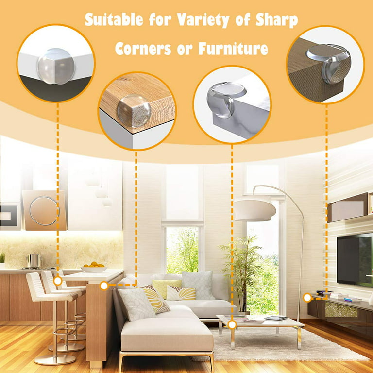 Clear Corner Guards,table Corner Protectors,clear Edge Bumpers,high  Resistant Adhesive Gel,corner Protector For Baby,kids,furniture ,cabinet,glass,coffee Table,ect. - Temu Germany