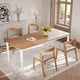 thumbnail image 3 of Yeshouse Mesa de comedor industrial, mesa de cocina larga con esquinas biseladas y patas de metal resistentes para comedor, cocina, sala de estar, fácil montaje, 3 of 6