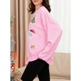 thumbnail image 5 of Rdhnmea Women’s Christmas Sweatshirts Sequin Santa Graphic Long Sleeve Crew Neck Pullovers Oversized Tops Xmas Outfits, 5 of 9