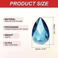 thumbnail image 2 of Uxcell K9 Crystal Teardrop Pendants Oval Beads, 10 Pack 38mm Chandelier Prisms Parts Hanging Beads DIY Lamp for Arts Crafts Decoration, Sky Blue, 2 of 6