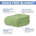 thumbnail image 3 of Linteum Textile Hospital Thermal SNAGLESS Spread Blanket, 100% Cotton (74x100 in, Green), 3 of 9