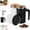 Black and white mixed, variant on Self-Stirring Magnetic Coffee Cup with Temperature Display, Upgraded Automatic Magnetic Stirring Mug with Lid, Rechargeable, for Milk and Other Beverages, 12.8oz