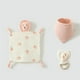 thumbnail image 4 of Baby Gift Set Cotton Comforter Wooden Teething Ring & Bibs set Baby Shower- Gifts for Birth Newborn Boys & Girls Durable S9, 4 of 5