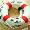 thumbnail image 3 of AUDeals Home Decor Beach Wooden Life Life Ring Nautical Outdoor Decor Life Ring Decoration Ring Decoration Summer Nautical Theme Decoration Lifebuoy Home Outdoor Wall Decoration Ornaments, 3 of 6