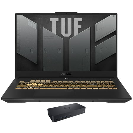 ASUS TUF Gaming F17 Gaming/Entertainment Laptop (Intel i7-12700H 14-Core, 17.3in 144Hz Full HD (1920x1080), NVIDIA GeForce RTX 3050 Ti, Win 11 Home) with D6000 Dock