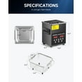 thumbnail image 2 of CREWORKS 2L Digital Ultrasonic Cleaning Machine with Degas and Gentle Mode, 60W Ultrasonic Cleaner Machine with Heater and Timer, 0.5 gal Ultrasound Clean, 2 of 9