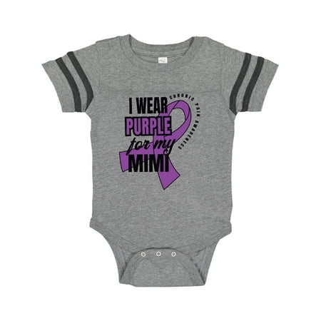 

Inktastic Chronic Pain I Wear Purple For My Mimi Gift Baby Boy or Baby Girl Bodysuit