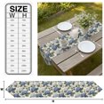thumbnail image 3 of Blue Hydrangea Table Runner Linen Burlap Table Runner 72 Inches Long Retro Botanical Floral Farmhouse Dresser Scarves for Kitchen Island Coffee Dining Room Party Wedding Holiday Decoration 13"x72", 3 of 8