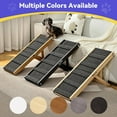 thumbnail image 2 of 2025 Upgraded Dog Ramp for Couch, Foldable Small Dog Ramp for Low Bed, 4 Adjustable Height from 13'' to 21", Portable Stable Pet Step with Non-Slip Pad, Pet Ramps Use for Couch Stairs, Black, 2 of 7