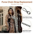 thumbnail image 3 of Uxcell Purse Chain Strap Iron Flat Chain Strap Alloy Handles Bag Strap Replacement Black 8", 3 of 7