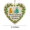 thumbnail image 3 of LanSuare Heart-Shaped Sea Glass Family Decor, 3.14Inch Acrylic Christmas Tree Hanging Ornaments, Family Holiday Keepsake for Gift, Xmas Ornament for Party Decoration, 3 of 6