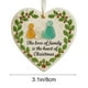 thumbnail image 3 of Elegante adorno familiar de vidrio marino en forma de corazón para árbol de Navidad, decoración del hogar, regalo, símbolo de unidad, pieza de arte acrílico para colgar en la pared., 3 of 6