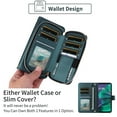 thumbnail image 6 of Furiet Argyle Wallet Case for Motorola Moto G Stylus 5G 2025 with Wrist/Shoulder Strap, Card Slots Zipper Purse Luxury PU Leather Card Holder Stand Checkered Cell Phone Cover for G5 Women Green, 6 of 7