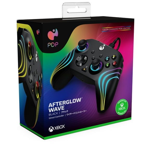 Manette filaire Afterglow™ Wave: Black – Pour Xbox Series X|S, Xbox One & Windows 10/11