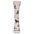 thumbnail image 3 of MeMoi Women's Dogs On Beach Bamboo Crew Socks - Womens - Female, 9-11, Ivory Heather, 3 of 3