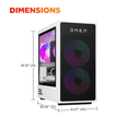 thumbnail image 2 of HP OMEN 35L AI Gaming Desktop PC (AMD Ryzen 7 8700F, NVIDIA GeForce RTX 5070 12GB GDDR7, 128GB DDR5, 1TB PCIe SSD + 3TB HDD, RGB Fans, 850W PSU, WiFi 6, Bluetooth 5.4, RJ-45, Win 11 Pro), 2 of 7