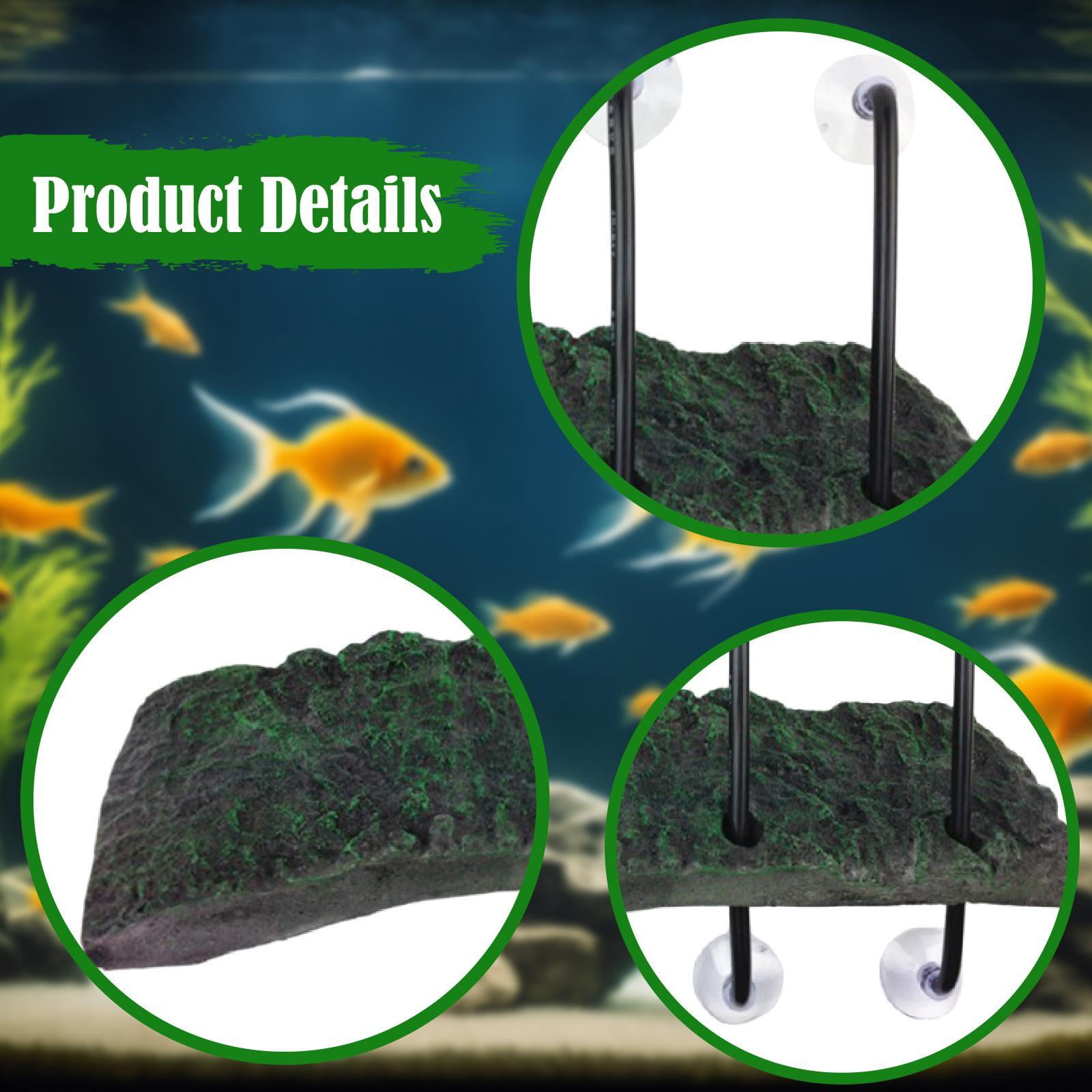 Reptile Ledge Floating Platform Climbing Dock with Lifelike Rock Appearance for Bearded Dragons Lizards Geckos