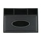 thumbnail image 4 of Caja de pañuelos rectangular de cuero sintético, funda para porta pañuelos, dispensador de servilletas de papel Tejido negro S, 4 of 9