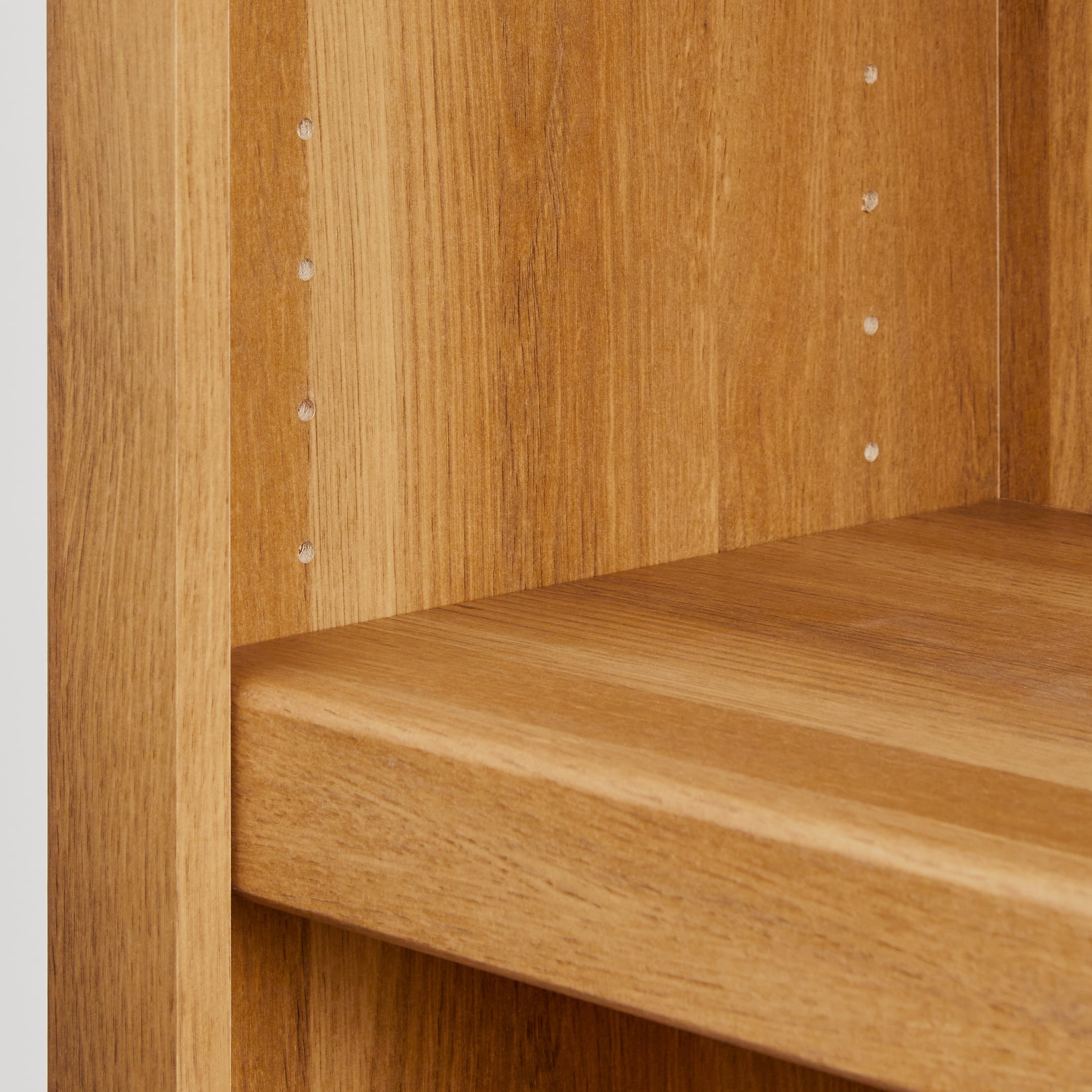 Better Homes & Gardens Glendale 5-Shelf Bookcase With Doors, Light Honey Finish