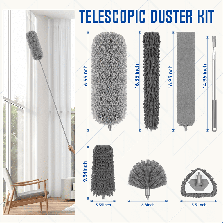 Sugarday Microfiber Duster 7-Piece Kit with 100" Pole photo 7