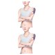 thumbnail image 3 of Minnieouse Camiseta sin mangas Tomboy chaleco camisa pecho carpeta adelgazamiento ropa interior elástica fortalecer reforzado ropa corta mujer Gris L 2piezas, 3 of 6