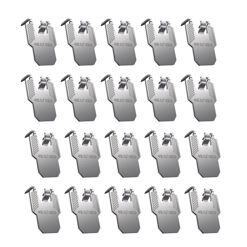 yaaqii 20/40 Pack Picture Hanging Claw Hooks for Drywall No Damage Heavy Duty Picture