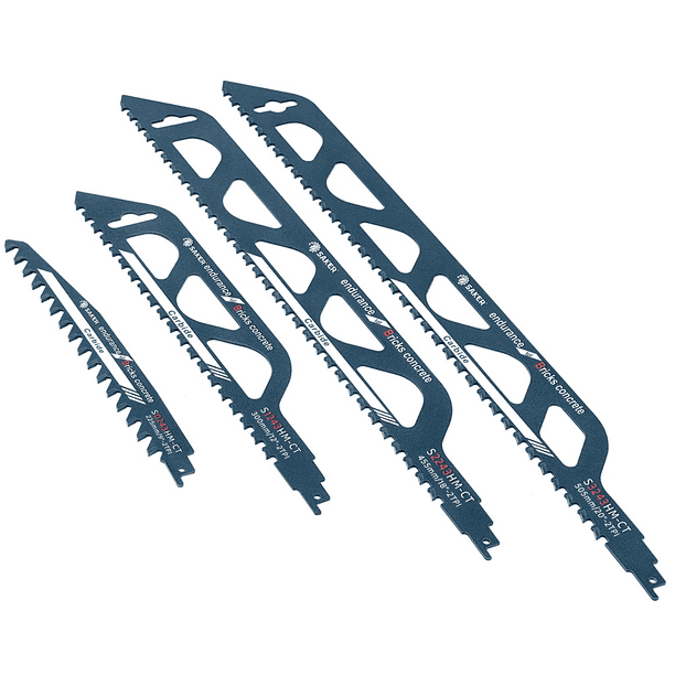 Saker 4PCS Reciprocating Saw Blades, Sawzall Blades, Hard Alloy Saw
