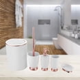 thumbnail image 6 of Set of 5 Bathroom Accessories Set Washroom Necessities Toothbrush Holder Soap Dispenser Toilet Brush for Apartment Housewarming A, 6 of 8
