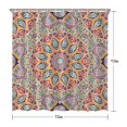 thumbnail image 5 of Boho Aesthetic Daisy Artwork Curtain 72x72 Inches, Quick-Dry Polyester with Plastic Rings, Summer Floral Pattern for Bathroom Decor, 5 of 5