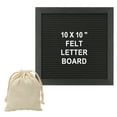 thumbnail image 1 of Uxcell Felt Letter Board, 10x10" Black Message Board, White Letter, 1 of 6