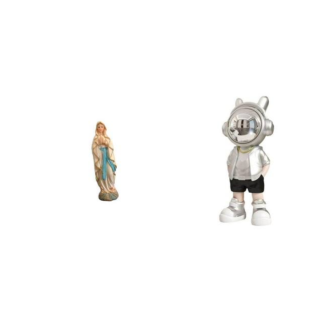 Figura Decorativa Moderna De La Virgen María Astronauta, Escultura De Resina, Obra De Arte De La Virgen Lutera, Adorno De Mesa Para Escritorio, Estantería O Como Regalo De Inauguración.