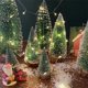 thumbnail image 2 of Mini Christmas Tree Green Cedar LED Lights Pine Needle Tree Christmas Decor Desktop Ornament Gifts New Year Home Party Supply, 2 of 4