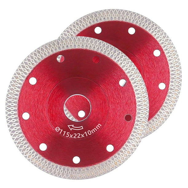 Muyoka Discos de corte de diamante de 2 uds. De 115mm, hoja de amoladora angular ultrafina de 0,04 "para cortar piedra, hoja de sierra para azulejos de cerámica con brida para corte en seco y húmedo Muyoka Hogar